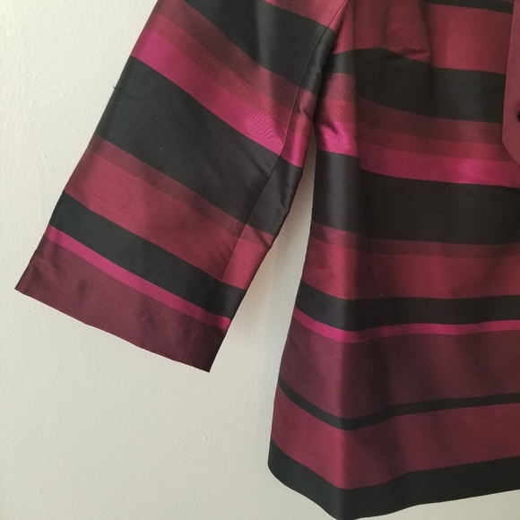 Talbots Striped Duponi Silk Top Size 4 - Picture 4 of 11